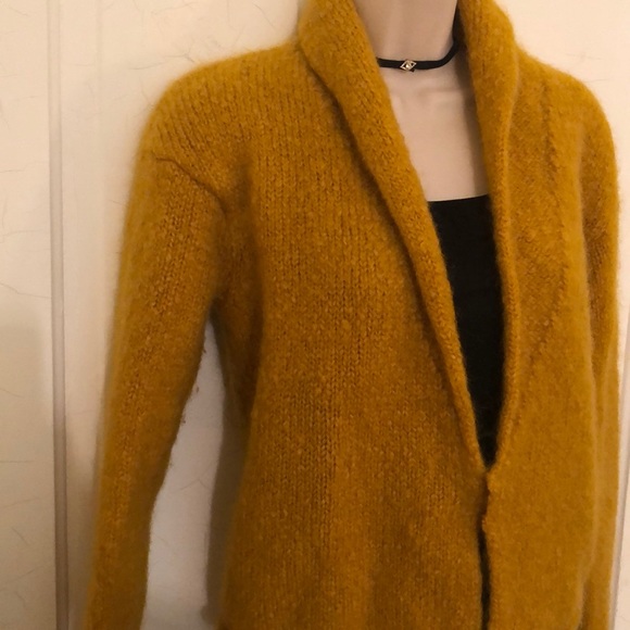 Alpha massimo rebecchi mustard yellow cardigan M - Picture 2 of 9